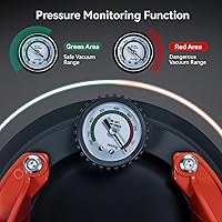 Vista 6 de Paquete de 2 ventosas resistentes de 8" para levantar vidrio grande, carga máxima de 960 libras, ventosas para ventanas, potente herramienta