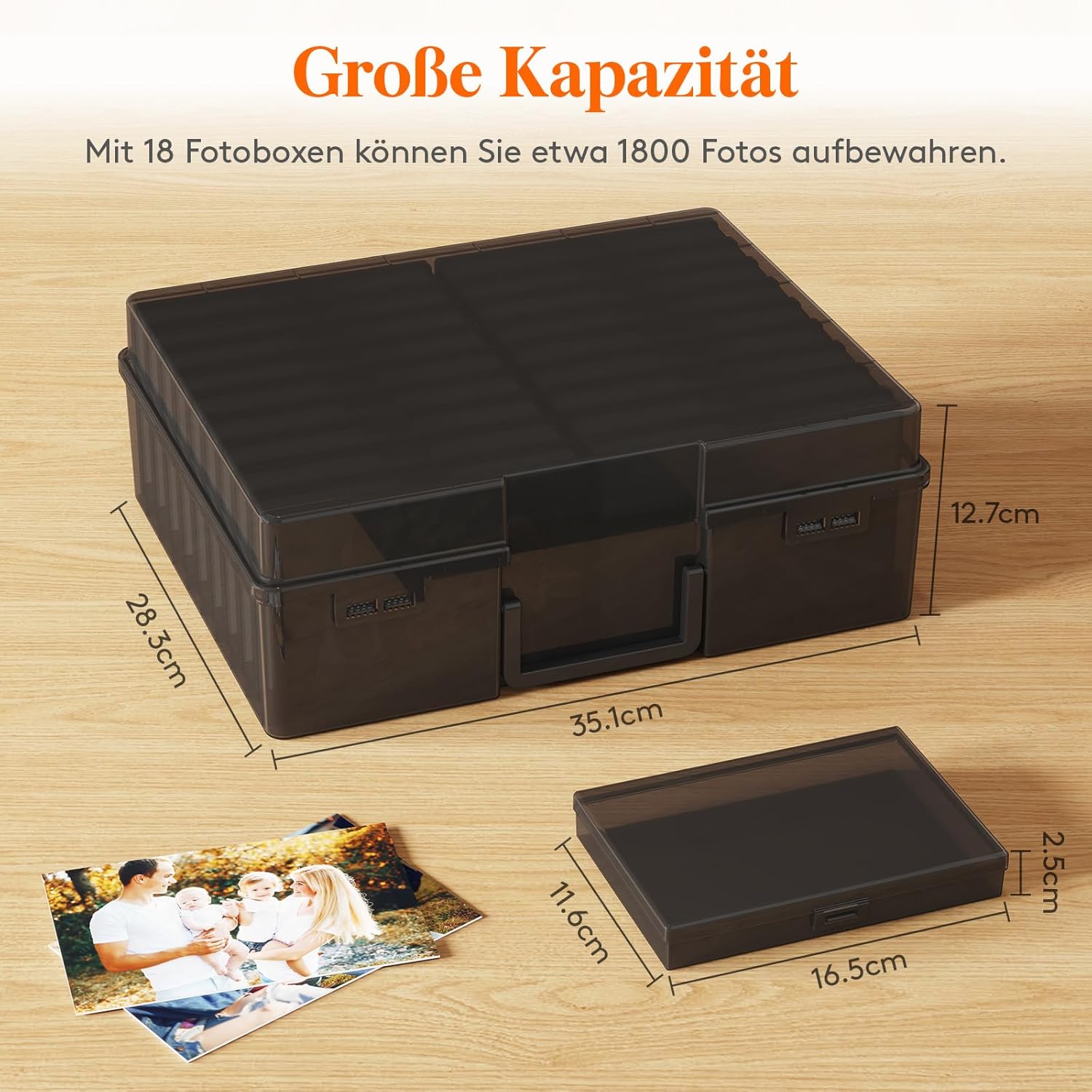 Fototárolódoboz használat közben
