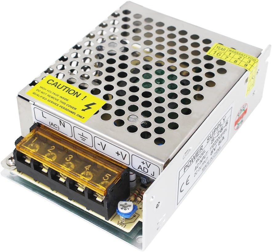 KeerSen DC 5V 5A 25W Switching Power Supply Regulated Transformer w/Short Circuit and Over Current Protection (5V5A)