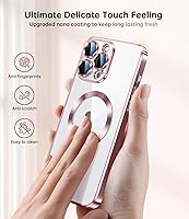 Vista 9 de Funda para iPhone 14 Pro con protector integrado de lente de cámara, compatible con MagSafe, exterior original, transparente para iPhone 14 Pro