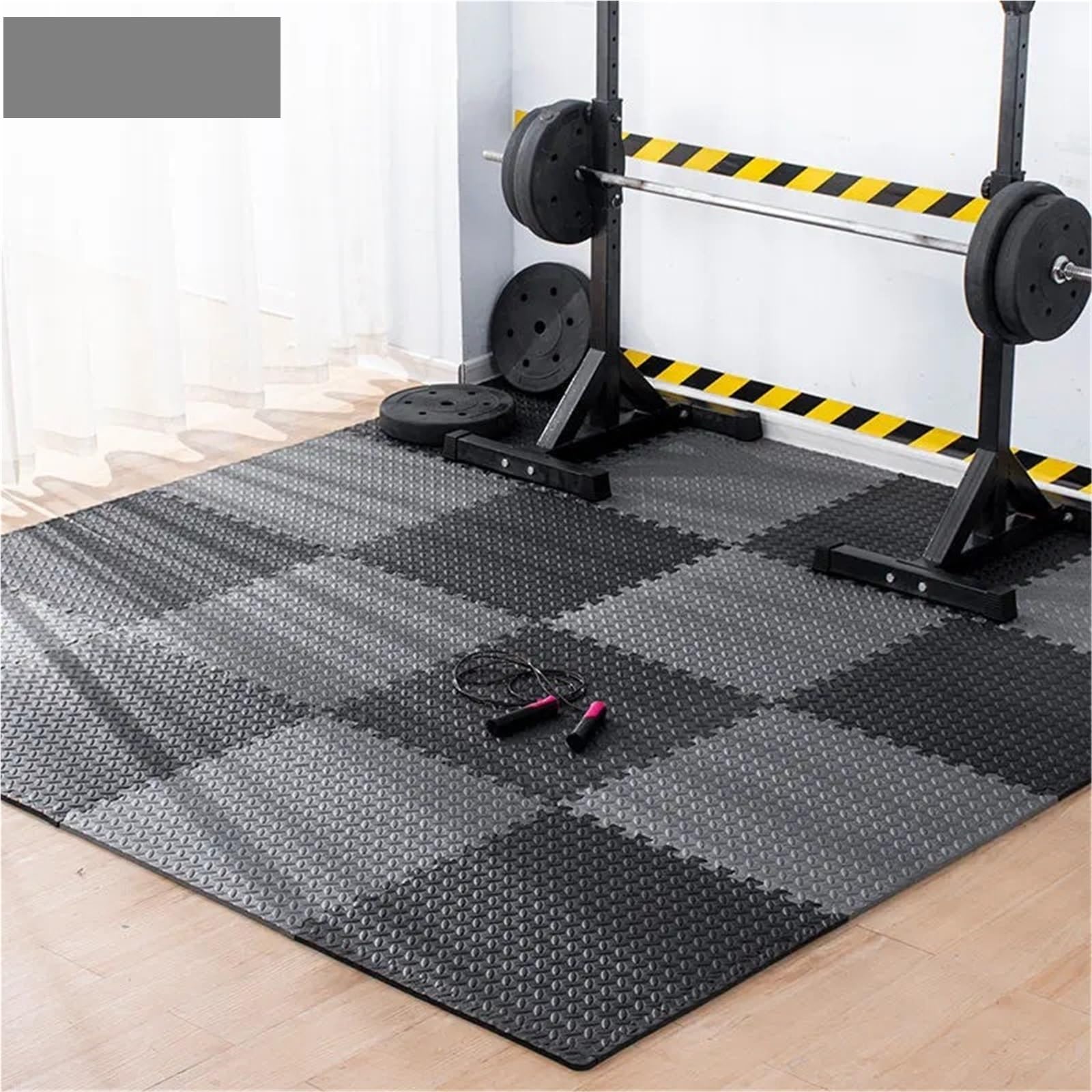 Tappeto Da Fitness A Puzzle Tappetini in gomma ad incastro, piastrelle antiscivolo for allenamento a casa