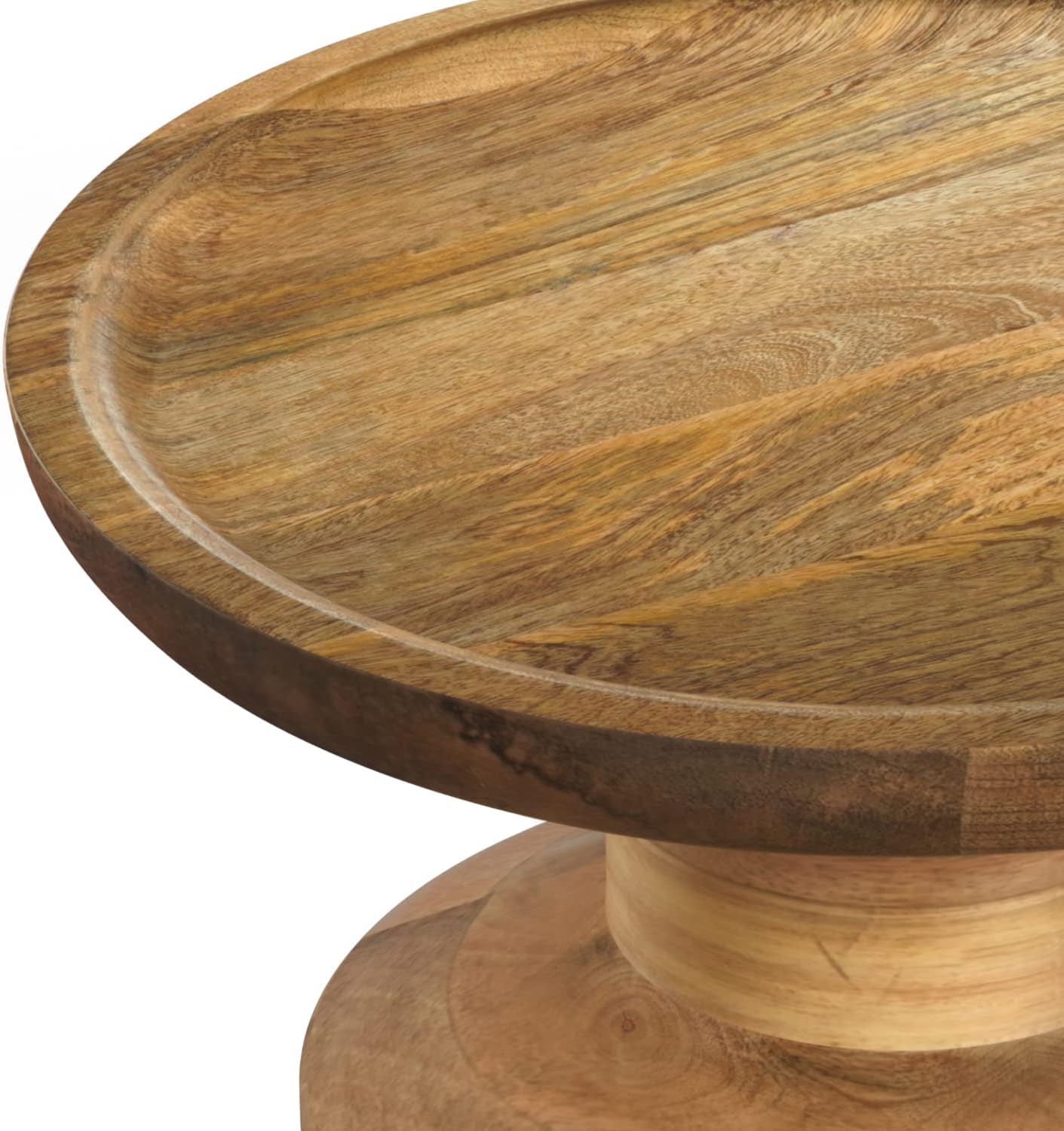 SIMPLIHOME Haynes 16-inch Wide Solid Mango End Table in Natural, Handcrafted Boho-Style Accent Table for Living, Bedroom, or Home Office, Assembled