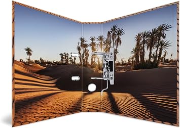 HERMA Folder A4 Natural Sand Desert, 7 cm Wide, Children's Ring Binder with Motif, Colourful Lever Arch File with Shiny Finish and Inner Print for Boys and Girls