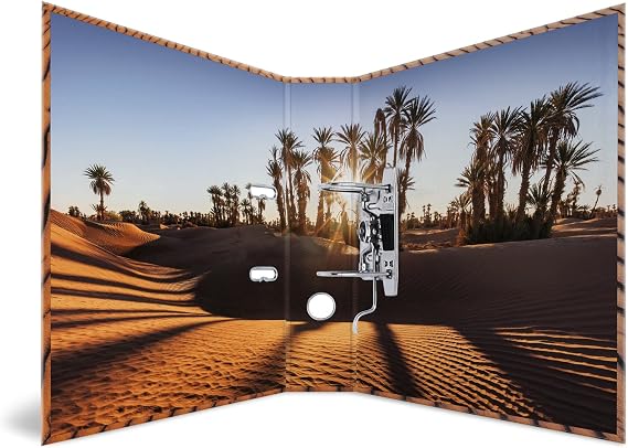 HERMA Folder A4 Natural Sand Desert, 7 cm Wide, Children's Ring Binder with Motif, Colourful Lever Arch File with Shiny Finish and Inner Print for Boys and Girls