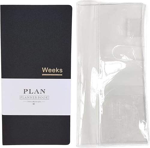 Miniatura 21 de Agenda semanal de bolsillo sin fecha, organizador de horarios, agenda anual, mes, semana, planificador, A6, cuadernos (A6, agenda sin fecha, verde)