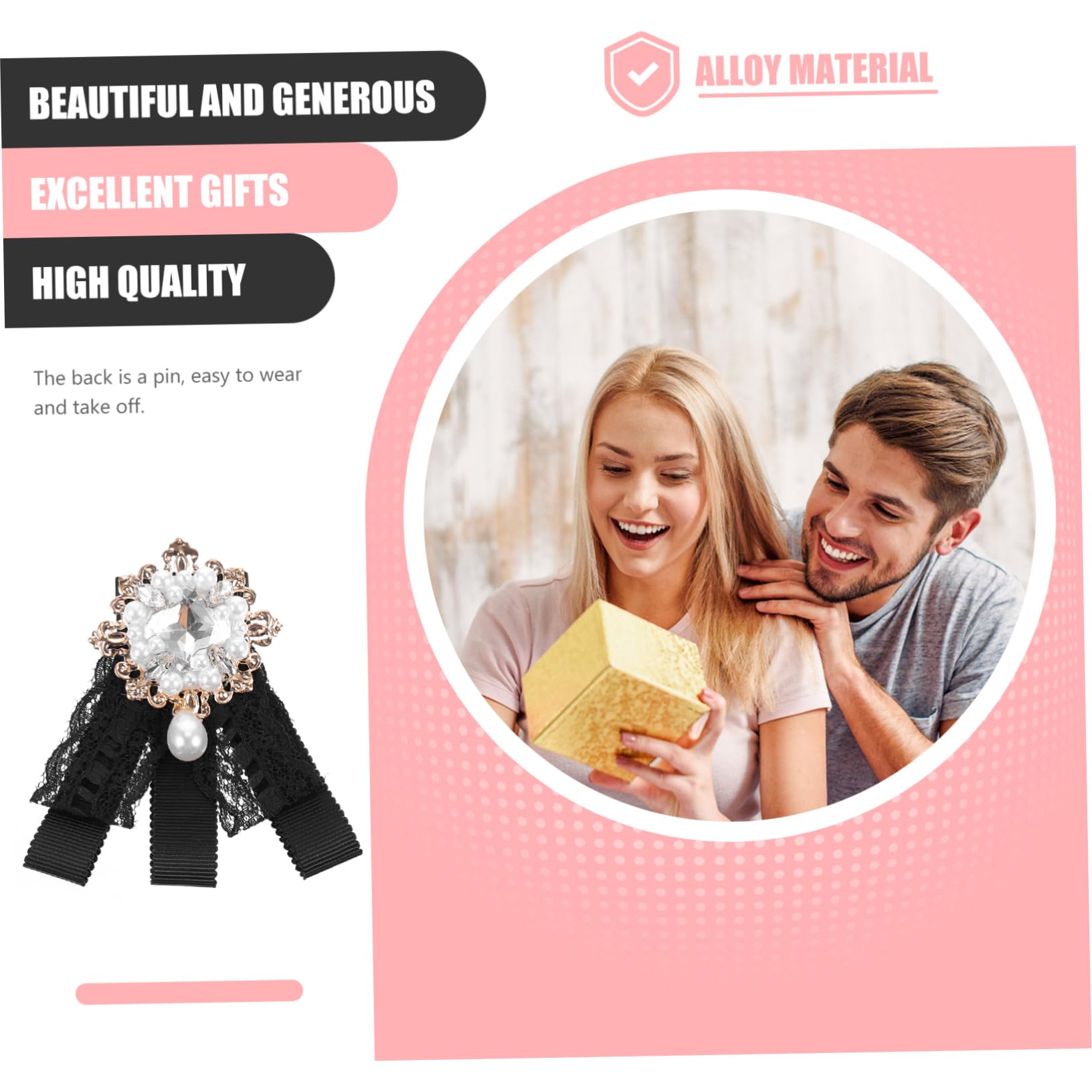 Veemoon Vintage Bow Tie for Women Checkered Silk Bow Tie Rhinestones Perfect for Parties