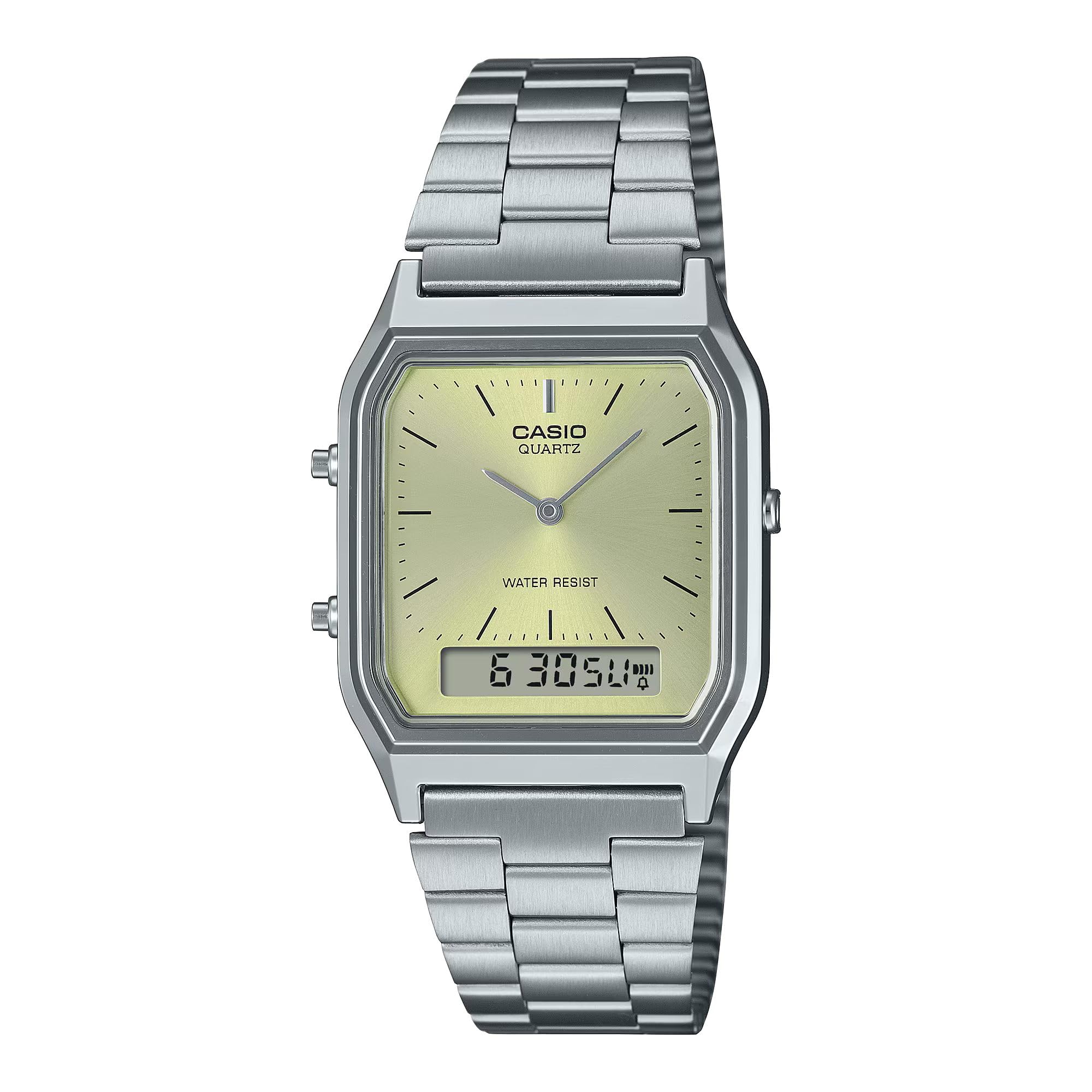 Casio Reloj de Vestir AQ-230A-9AMQYDF, Plata, Pulsera
