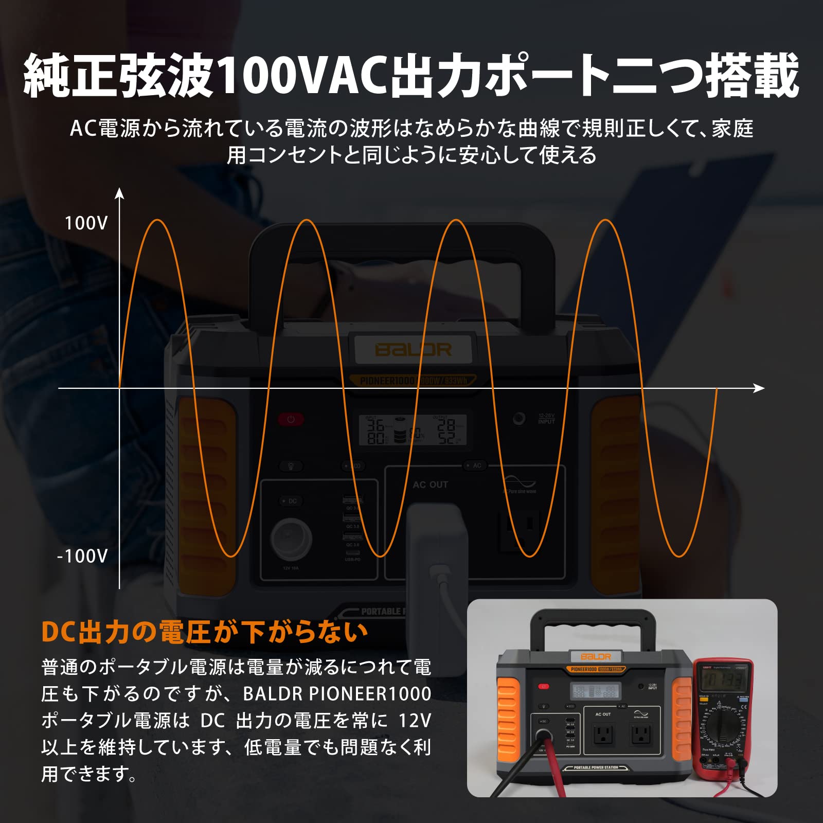 BALDR PIONEER1000 ポータブル電源 Amazon.co.jp: BALDR ポータル電源アウトドアでの大応援: PIONEER