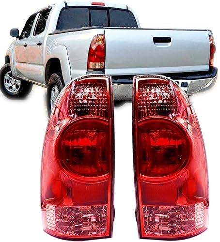 Paquete de 2 luces traseras LH+RH de repuesto para Tacoma 2005-2015 lado del conductor y del pasajero
