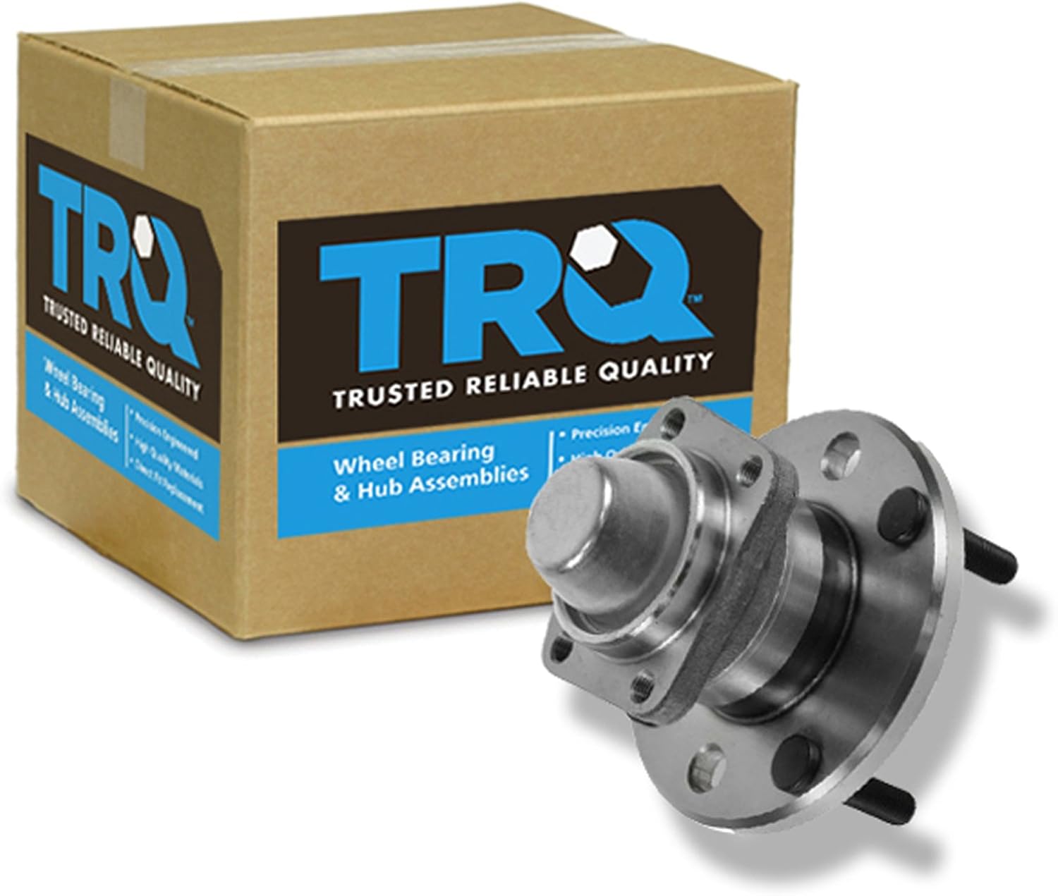 TRQ Rear Wheel Bearing & Hub Assembly with ABS Sensor Compatible with 2004-2008 Suzuki Forenza 2005-2008 Reno 2004-2005 Verona