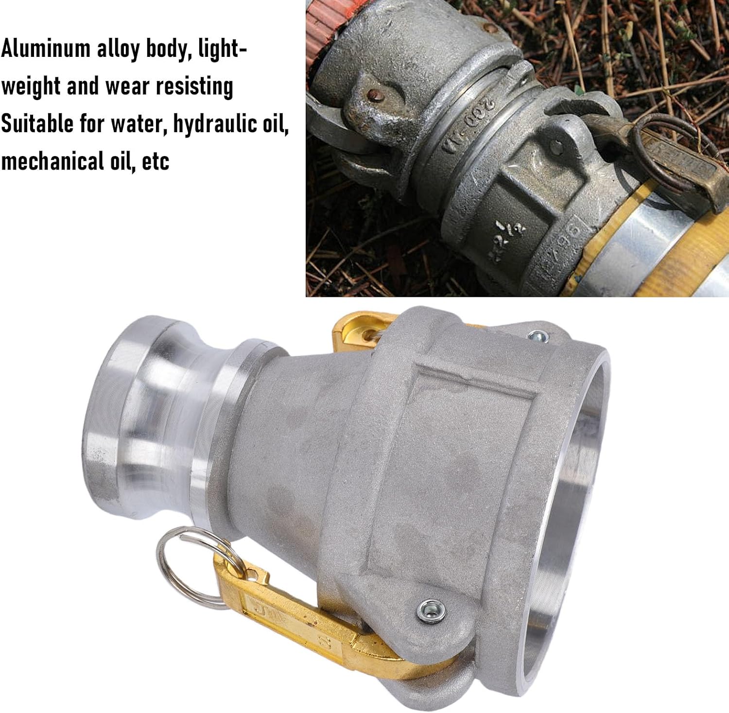 Hilitand Type DA Hose Fitting Cam and Groove Coupling Reducer 3 Inch Female to 2 Inch Male Thread for Oilfield Agricultural Irrigation Fluid Handling for Industrial Users
