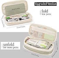 Vista 2 de EASTHILL - Estuche grande de lápices, bolígrafos para niñas adolescentes, Verde