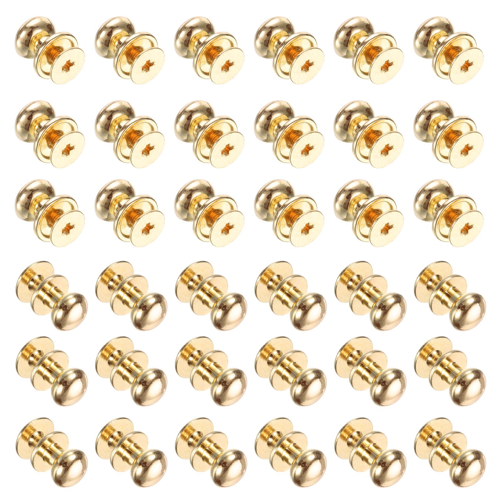 Mini bouton rond 8mm doré pour boîte à bijoux haut de gamme et finitions de placard uxcell