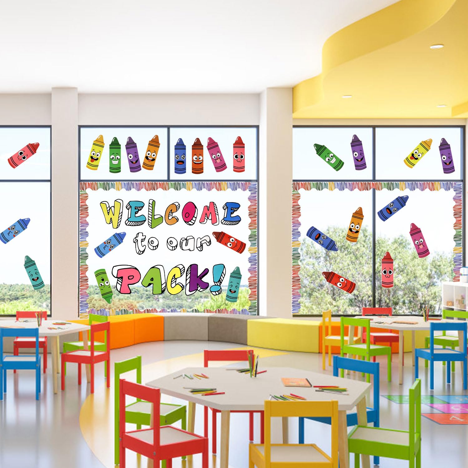 Classroom Themes Decoration Sets Ainbow Back To School Bulletin Boad O ...