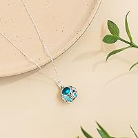 Bottled Up Designs Vintage Lace Necklace: Handmade Recycled Aqua Mason Jar Glass, Sterling Silver, Eco-Friendly USA Made Gift for Women