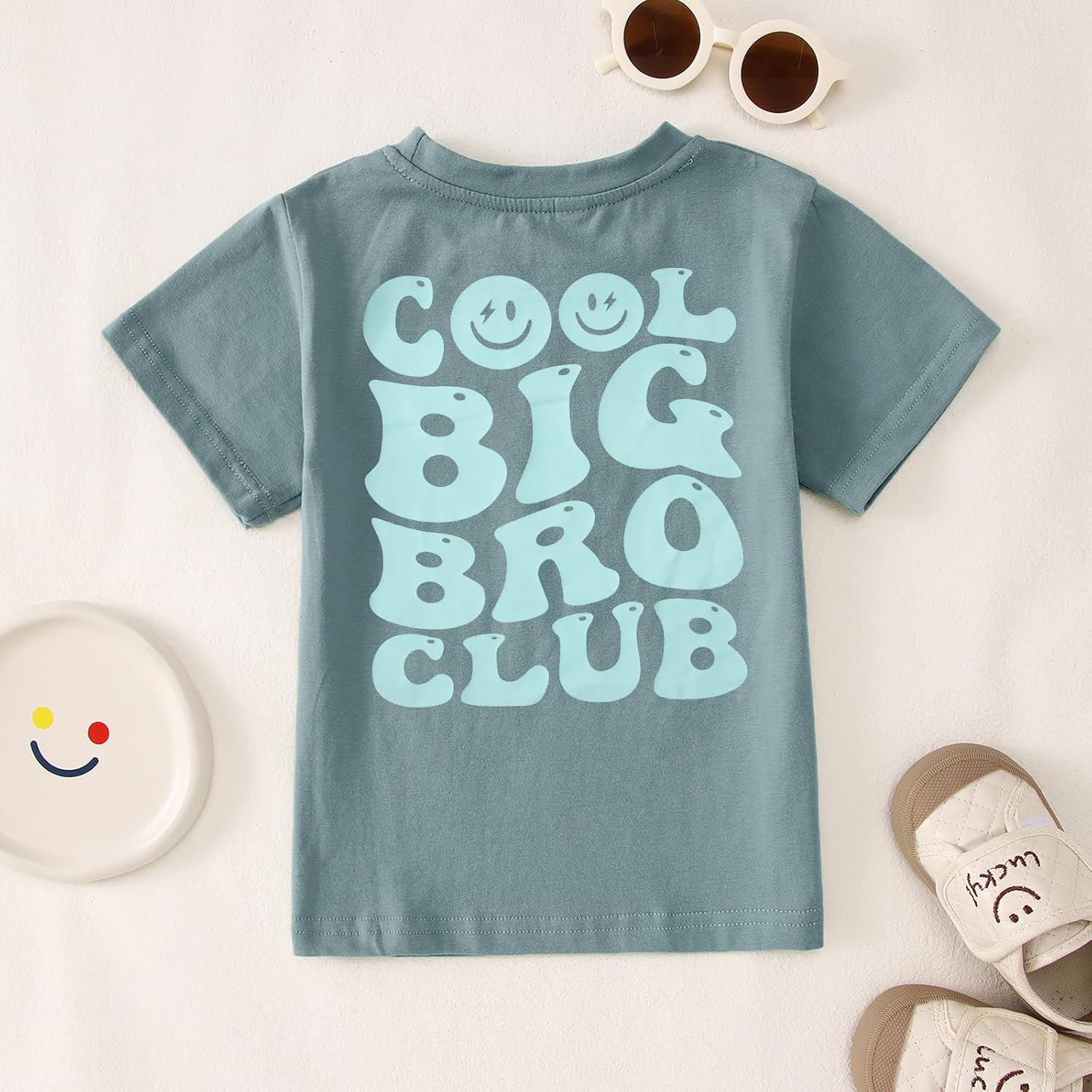 Big Brother Shirt Toddler Boys Cool Big Bro Club Tshirt Sibling Reveal Promoted to Big Brother Gift for Toddler Boy
