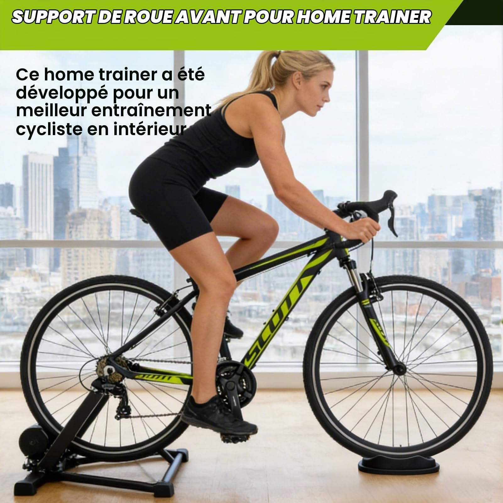 Support Roue Avant Home Trainer,Support Roue Avant Home Trainer,Support De Roue Avant Home Trainer,Llos Ciclismo,Support De Roue Avant De Vélo Antidérapant,Riser De La Roue Avant Cyclie Bloc De Cyclis