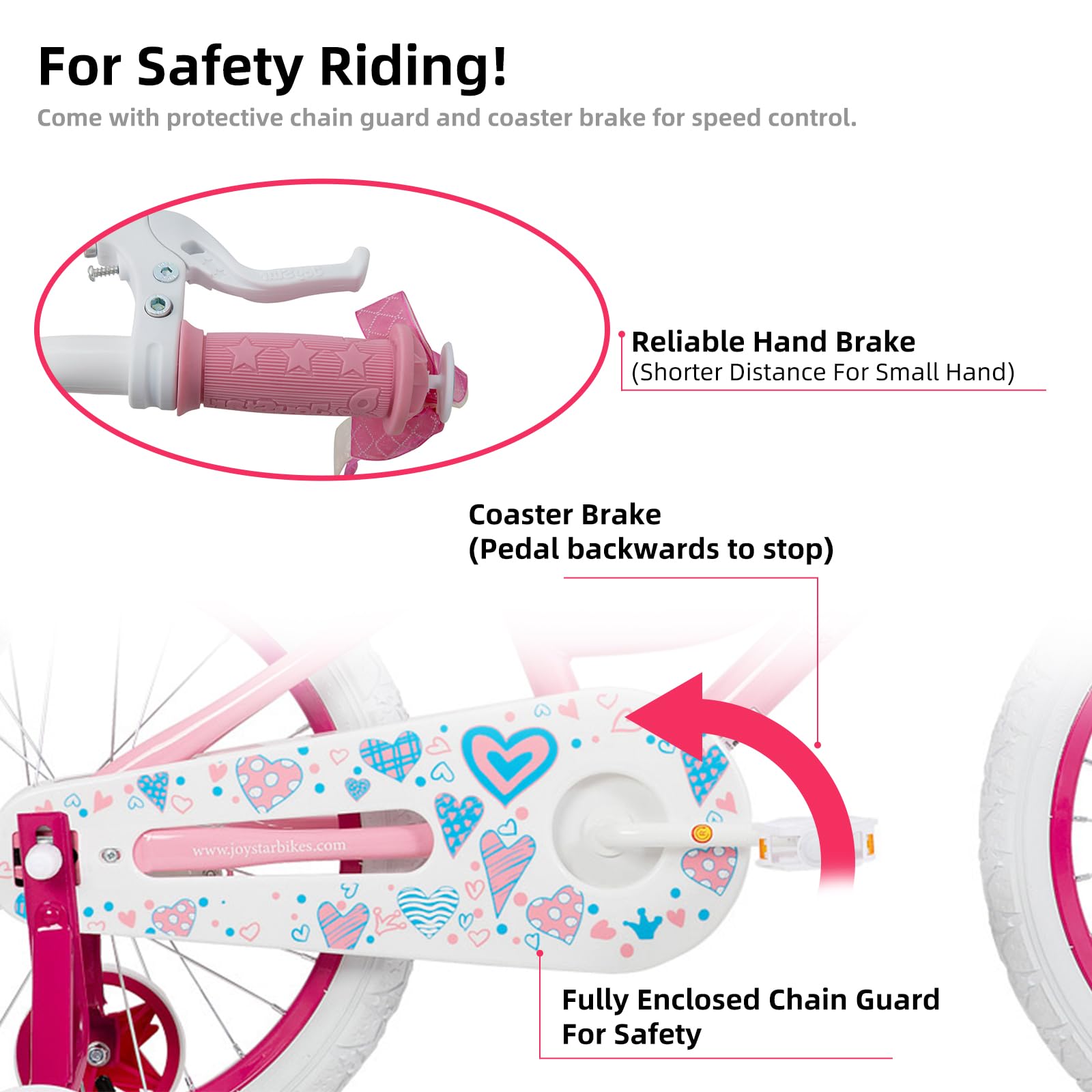 JOYSTAR 12/14/16/18 Zoll Kinderfahrrad für 2-8 Jahre alte Mädchen, 12/14/16/18 Zoll Mädchenfahrrad mit Stützrädern und Korb,Blau