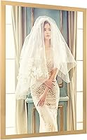 Vista 1 de Gold 24x36 Poster Frame, Ornate 36 x 24in Picture Frame, Extra Large 24 by 36inch Gallery Family Concert Portrait Photo Movie Poster Frame Negro