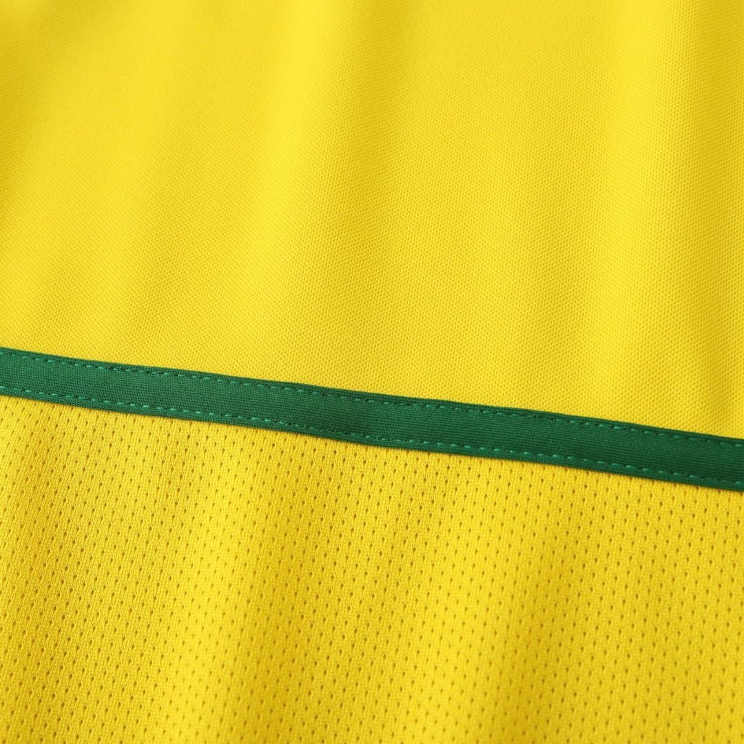 Brazil Ronaldinho #11, Ronaldo #9 Men’s Soccer Jersey Fan Edition – Short Sleeve Training & Casual Shirt – Home 2002/03