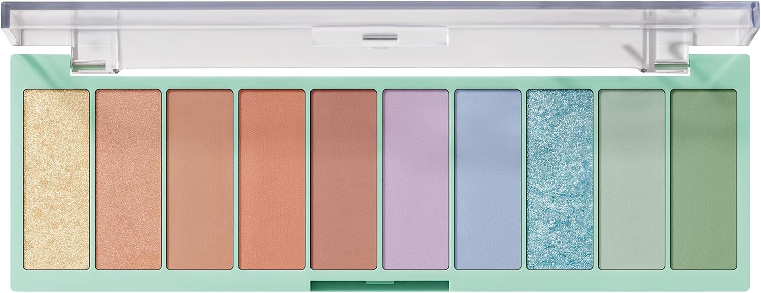 e.l.f. Perfect 10 Eyeshadow Palette, Ten Ultra-pigmented Bright Shades, Smooth, Creamy & Blendable Formula, Vegan & Cruelty-free, So Bright Now