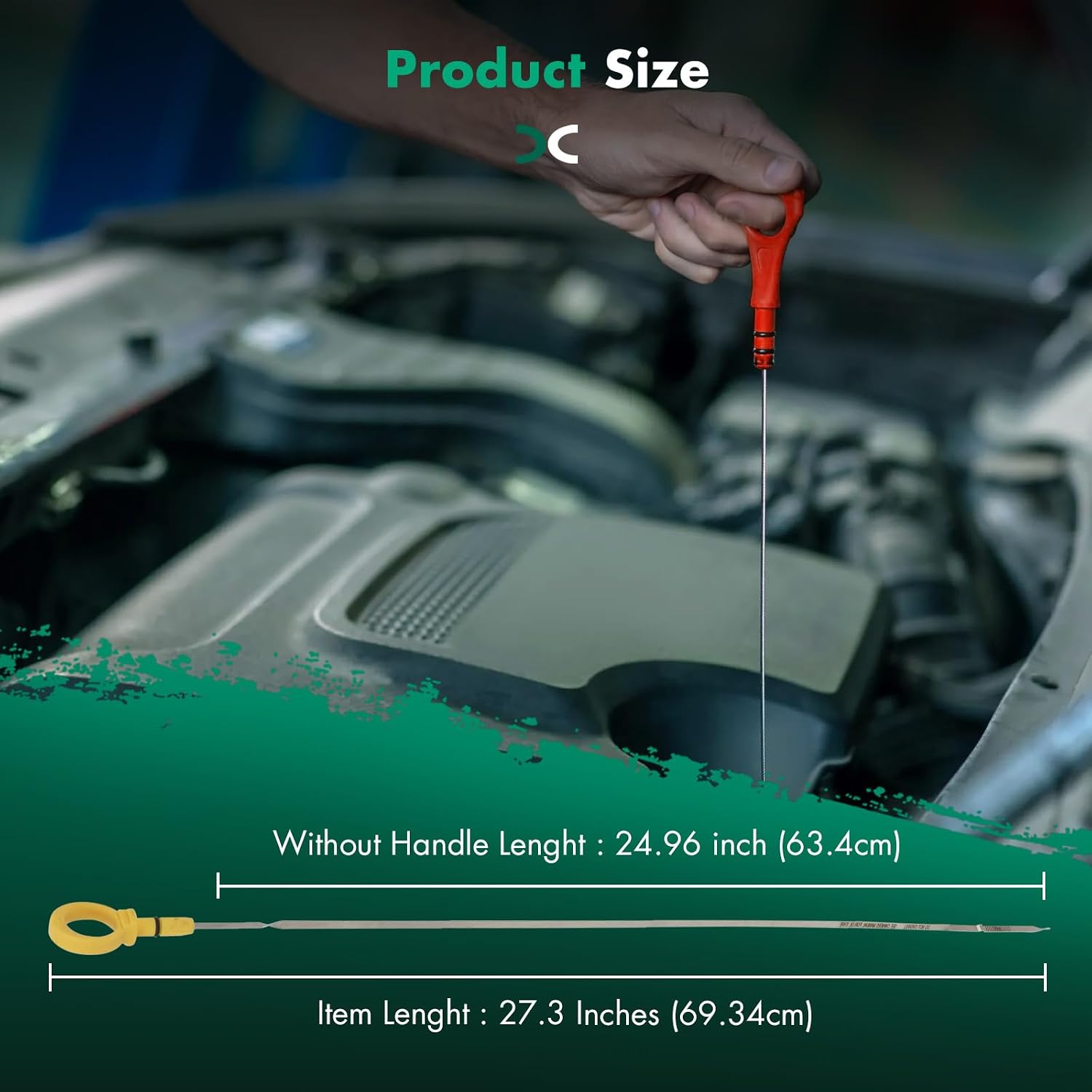 SCITOO ‎4892463AA Engine Oil Dipstick Replacement 2008 2009 2010 for Chrysler Town & Country 3.8L 2008 2009 2010 for Dodge Grand Caravan 3.8L Dip Stick for Checking Oil