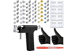 Stainless Steel Ear Piercing Gun Reusable for Ear and Nose Piercing