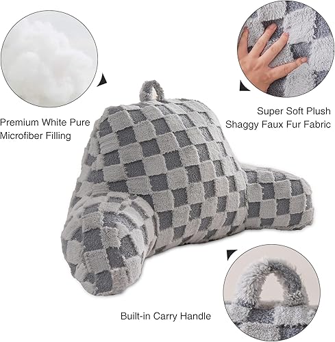 Miniatura 4 de Meeting Story Almohada de lectura estándar para sentarse en la cama, almohada de espuma viscoelástica triturada para silla, almohadas de lectura y