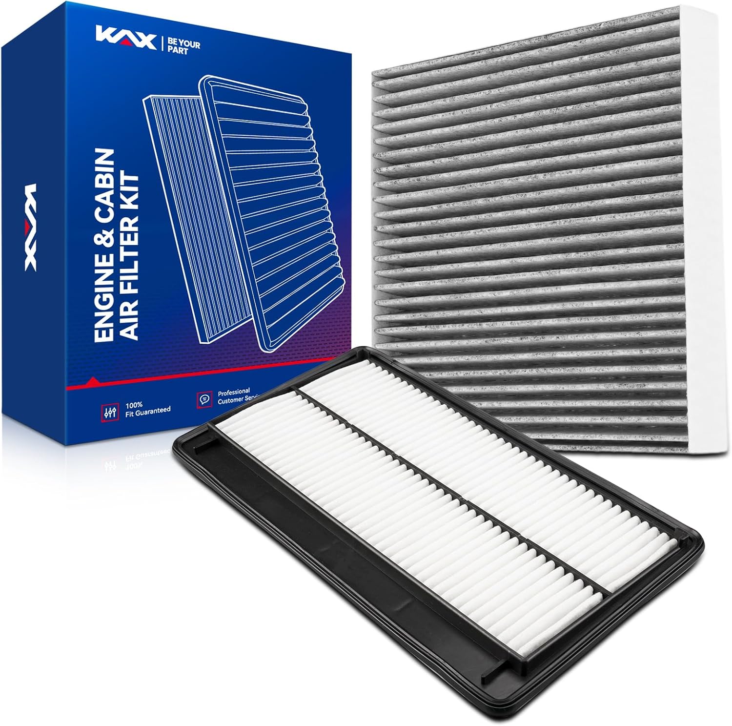 KAX Engine & Cabin Air Filter Kit, Replacement for Honda Pilot 2023-2025, Acura MDX 2022-2026 3.5L, Replace# CA12934 CF11182