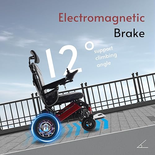 Miniatura 14 de Culver Mobility Shawk Silla de ruedas eléctrica para adultos, sillas de ruedas plegables ligeras todo terreno, silla de ruedas eléctrica motorizada