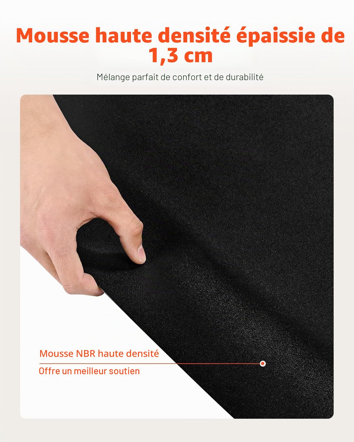 VEVOR Tapis de Chaise de Salon Coiffure, 1225x1505x13 mm, Tapis de Sol Salon Coiffeur Anti-Fatigue pour Base de Chaise Circulaire, Surface en PVC, Facile à Nettoyer, Bords Biseautés Anti-trébuchement