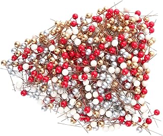 DOITOOL 200個クリスマス人工ベリーデコレーション プラスチック製 装飾用ベリー 飾り リース ウェディング ボックス クリスマス装飾