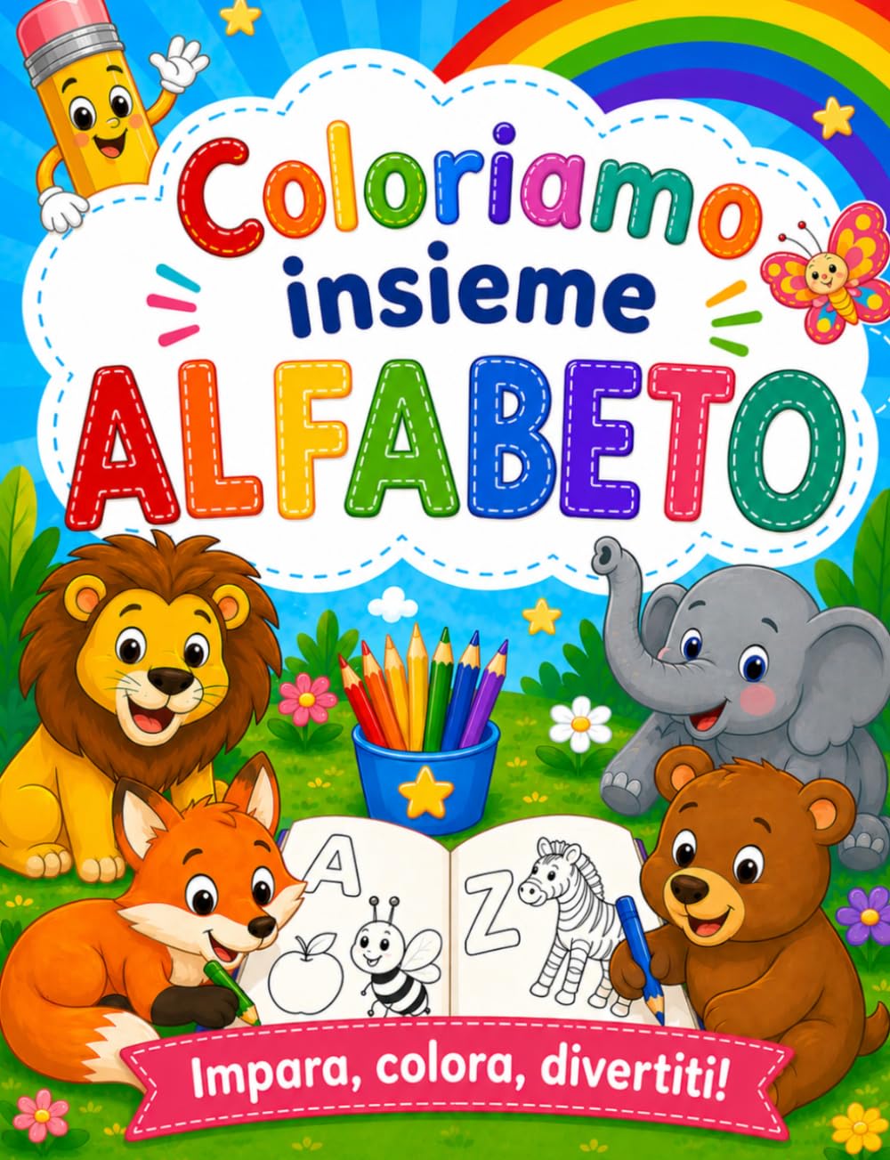 Coloriamo insieme ALFABETO: 25 pagine da colorare