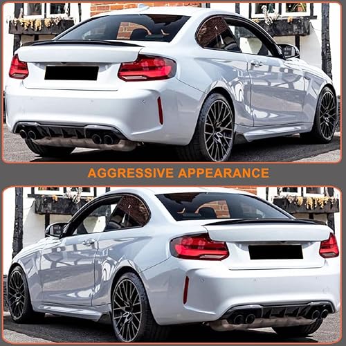 Miniatura 2 de MCARCAR KIT Alerón trasero del maletero para BMW Serie 2 F22 F87 M2 Coupé 2014-2020 220i 228i 230i M235i M240i Negro Brillante Tapa trasera del