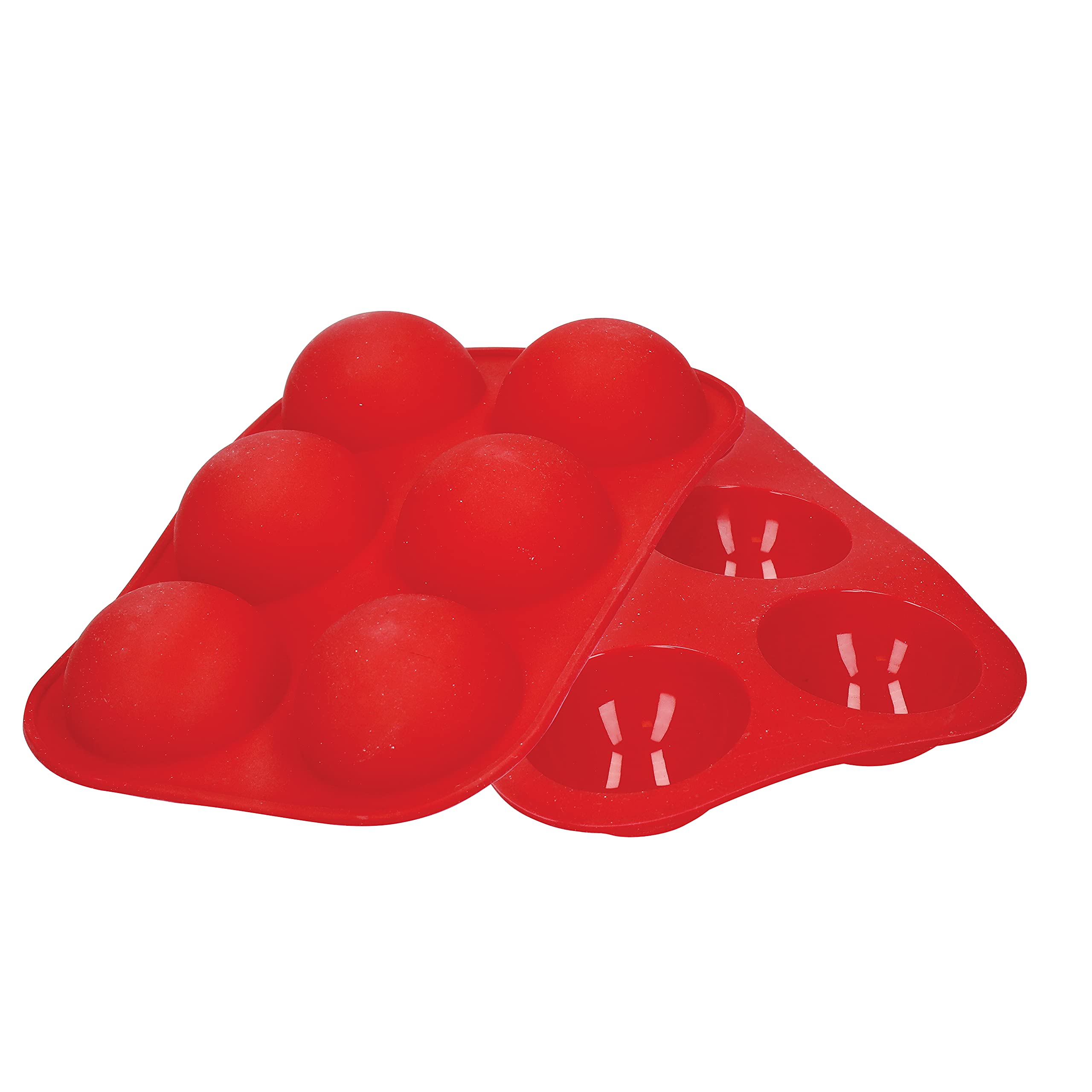 Rackhams Red Silicone Chocolate Bomb Moulds (Makes 6) - Silicone - Moulds