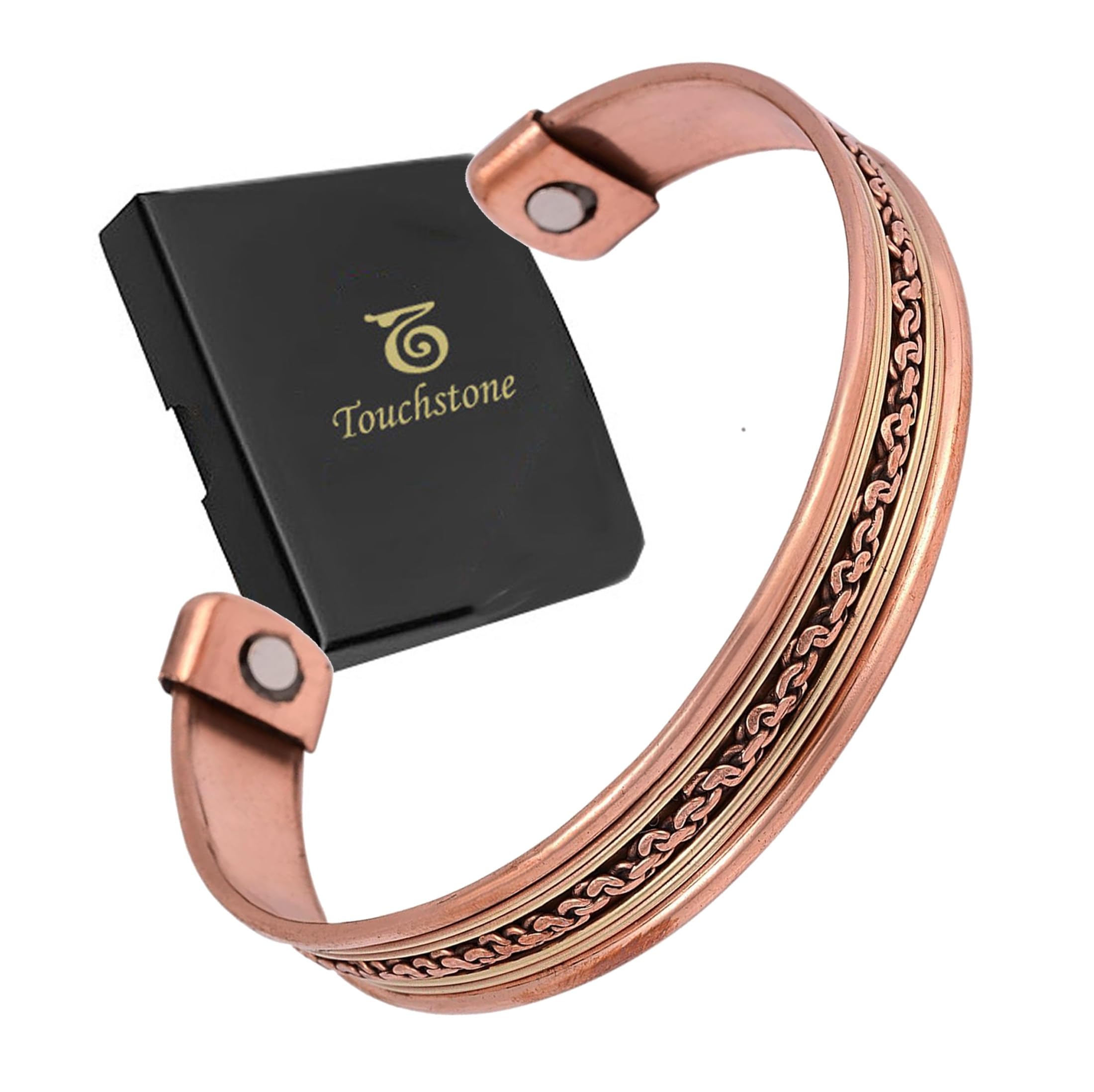 Touchstone Pure Copper Magnetic Bracelet, Minimalist, Two Tones