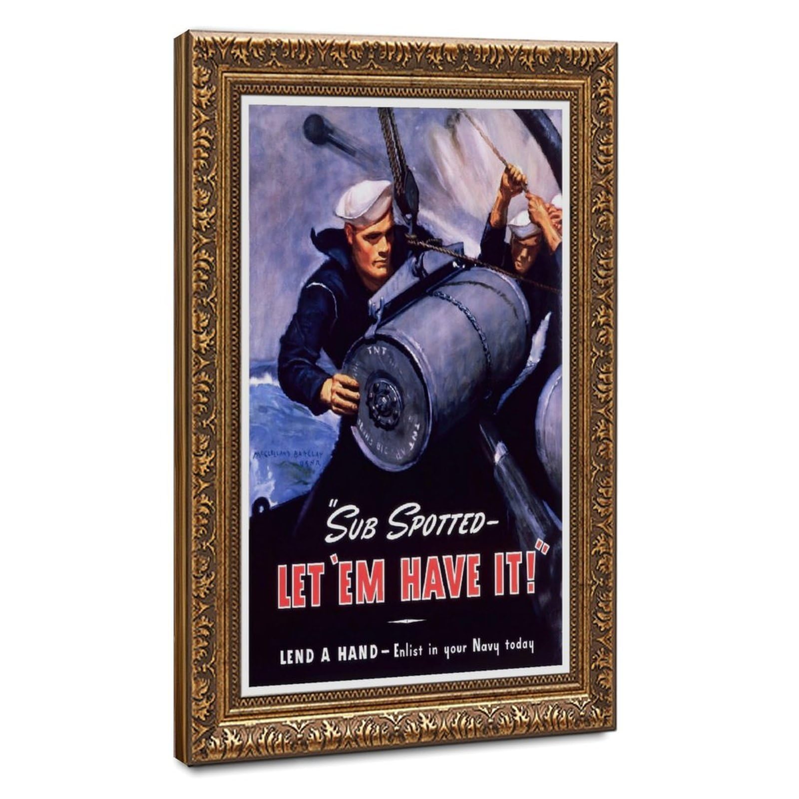 Poster Navy Seconde Guerre mondiale impression toile 50x75cm - 8