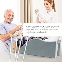 Vista 8 de Leg Elevation Pillow for After Surgery, Injury, or Rest, Ankle Fixation Leg Pillow, Supportive Memory Foam Wedge Pillow for Legs Pain Relief with