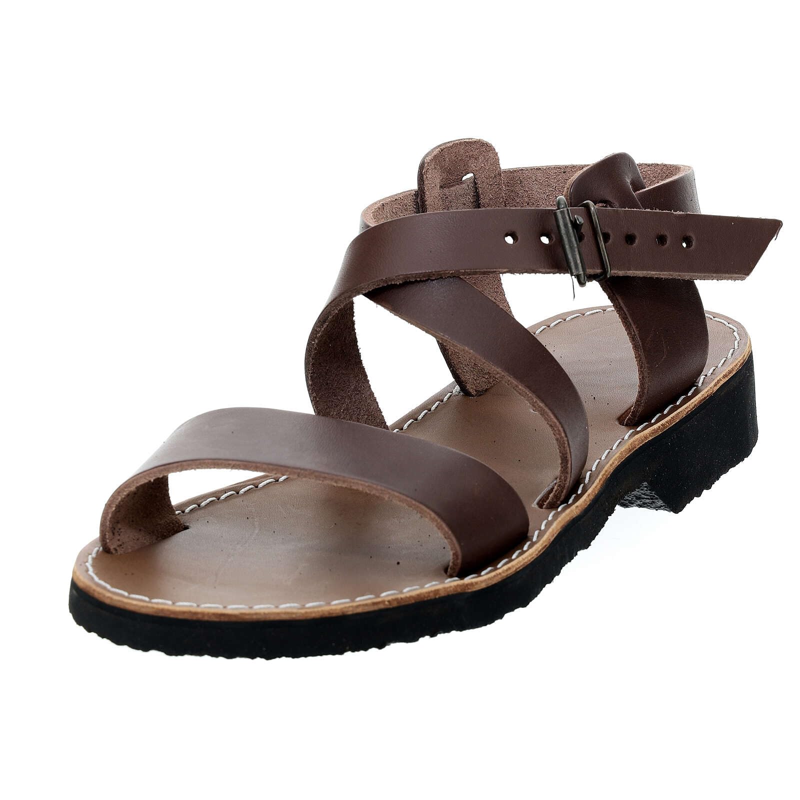 Holyart Franziskaner-Sandalen, Unisex, Modell Nazareth, aus Leder, hergestellt von den Mönchen von Bethlehem