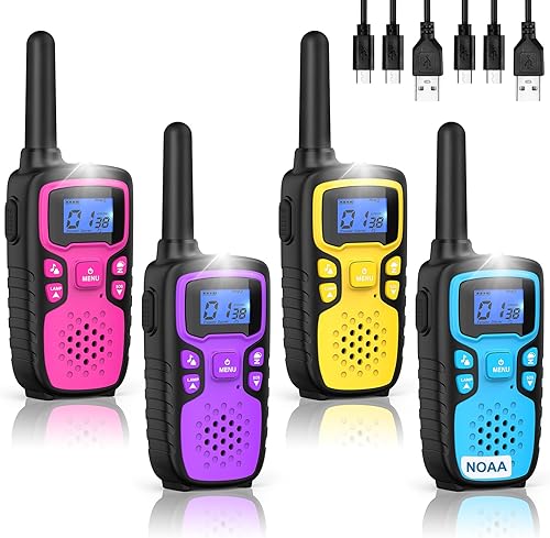 Wishouse Walkie Talkies para niños recargables de largo alcance, regalo de cumpleaños de Navidad para niños de 5, 6, 7, 8, 9, 10, 11, 12 años,