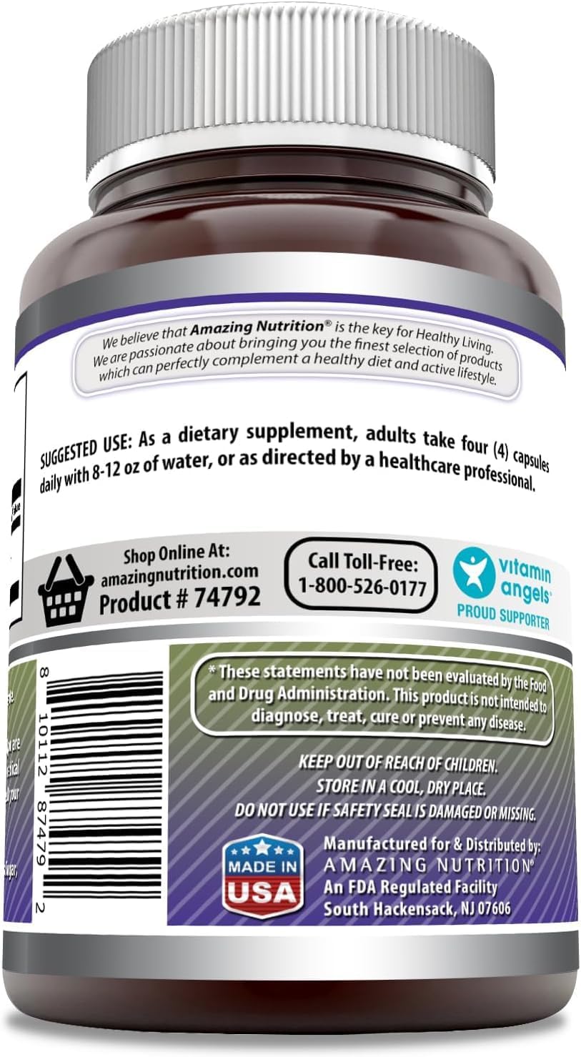 Amazing Formulas Creatine Monohydrate 3000 Mg Per Serving Capsules Supplement | Non-GMO | Gluten Free | Made in USA (180 Count | 3 Pack)