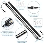 Litever LED Kit d'éclairage sécurisé. Commande de porte activée. 6 pcs Slim 12 Barres de lumière de pouce. Plug-in extensible linkable pour pistolet sûr, penderie, vitrine, dans-Cabinet sous le comptoir. 5000K