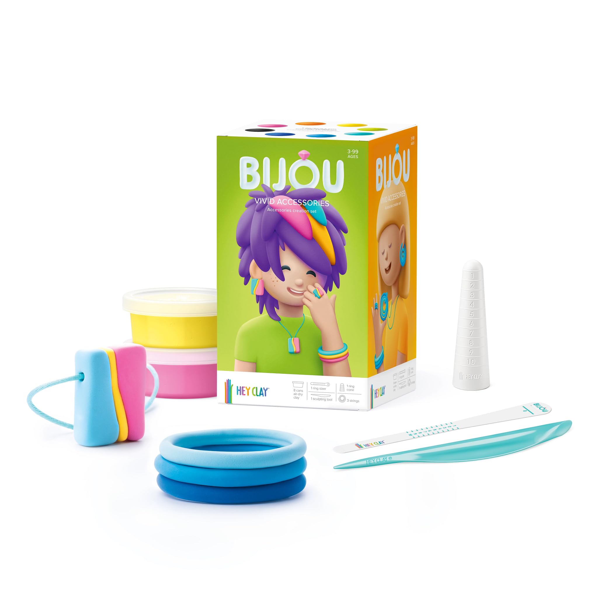 Amazon.com: HEY CLAY Bijou Vivid Accessories, Air Dry Clay Kit