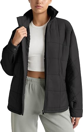 ODODOS Womens Sherpa Lined Insulated Jacket Full Zip Split Hem Long Sleeve Coat Winter Warm Outerwear with Pockets