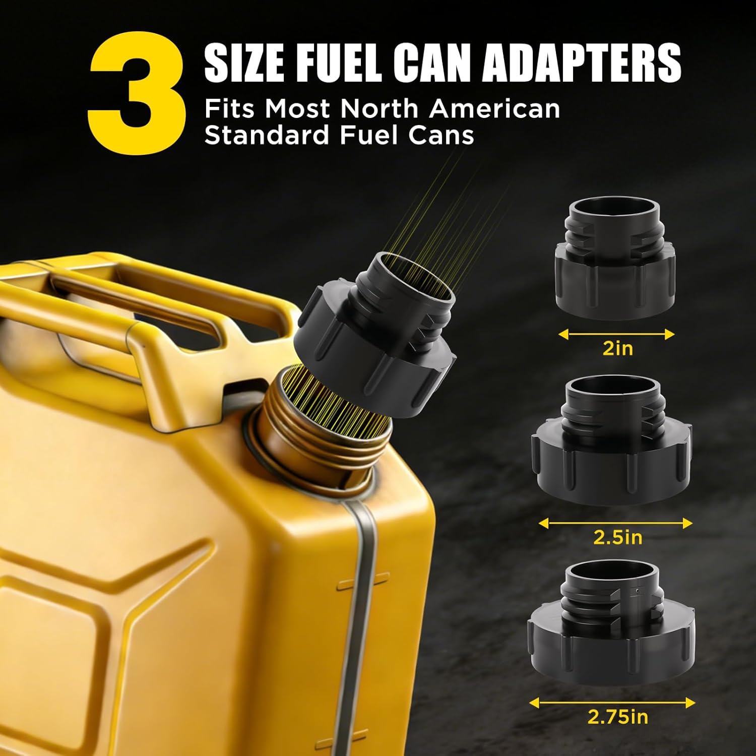 Cordless Fuel Transfer Pump with Flexible Hose, Battery Powered, Compatible with DeWalt 20V & Milwaukee 18V Batteries,Auto-Stops, High-Flow 3.2GPM, 3-size adapters,Portable Fuel Pumping