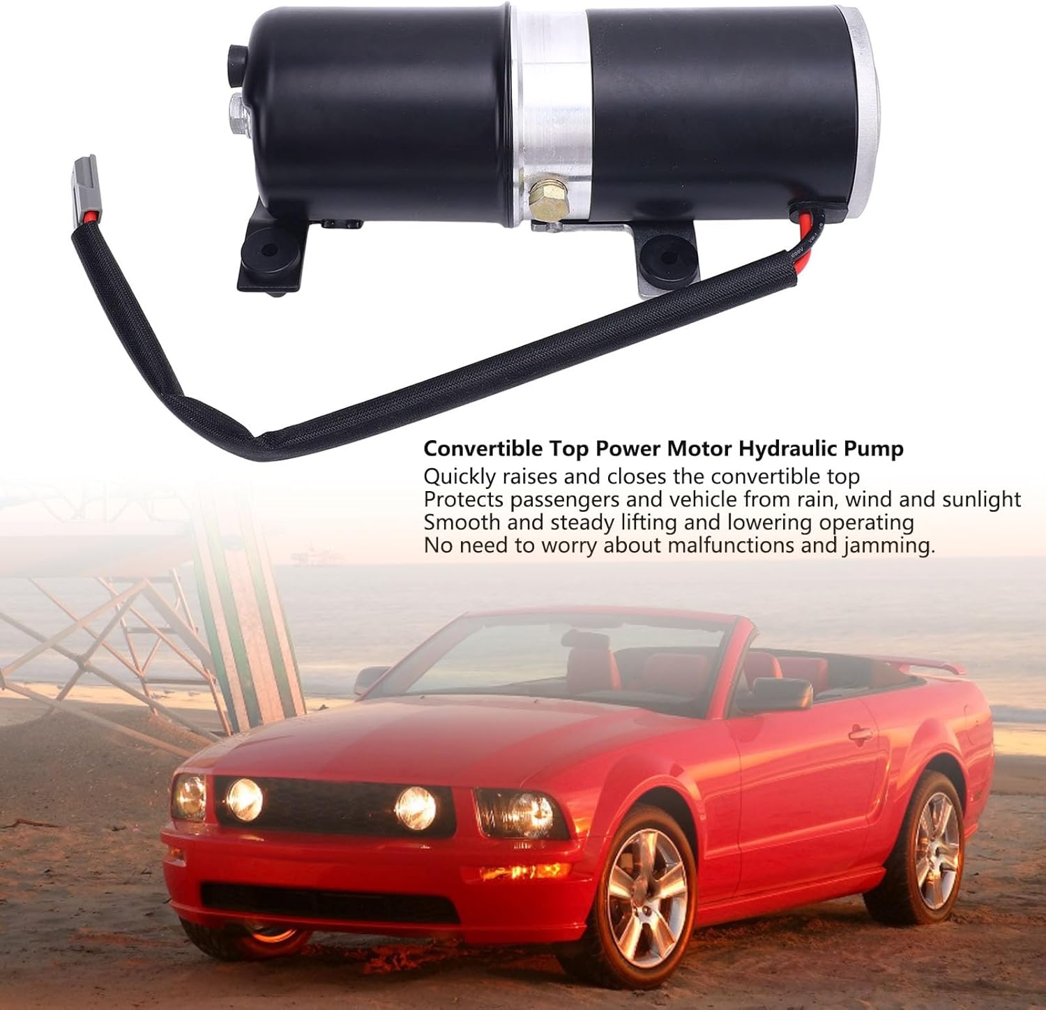 SASKATE PTM-3 pump with a red convertible car