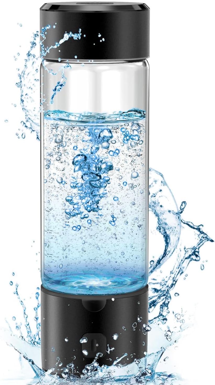 Hydrogen Water Bottle, Hydrogen Water Bottle Generator, Upgraded SPE/PEM Tech, 460 ml