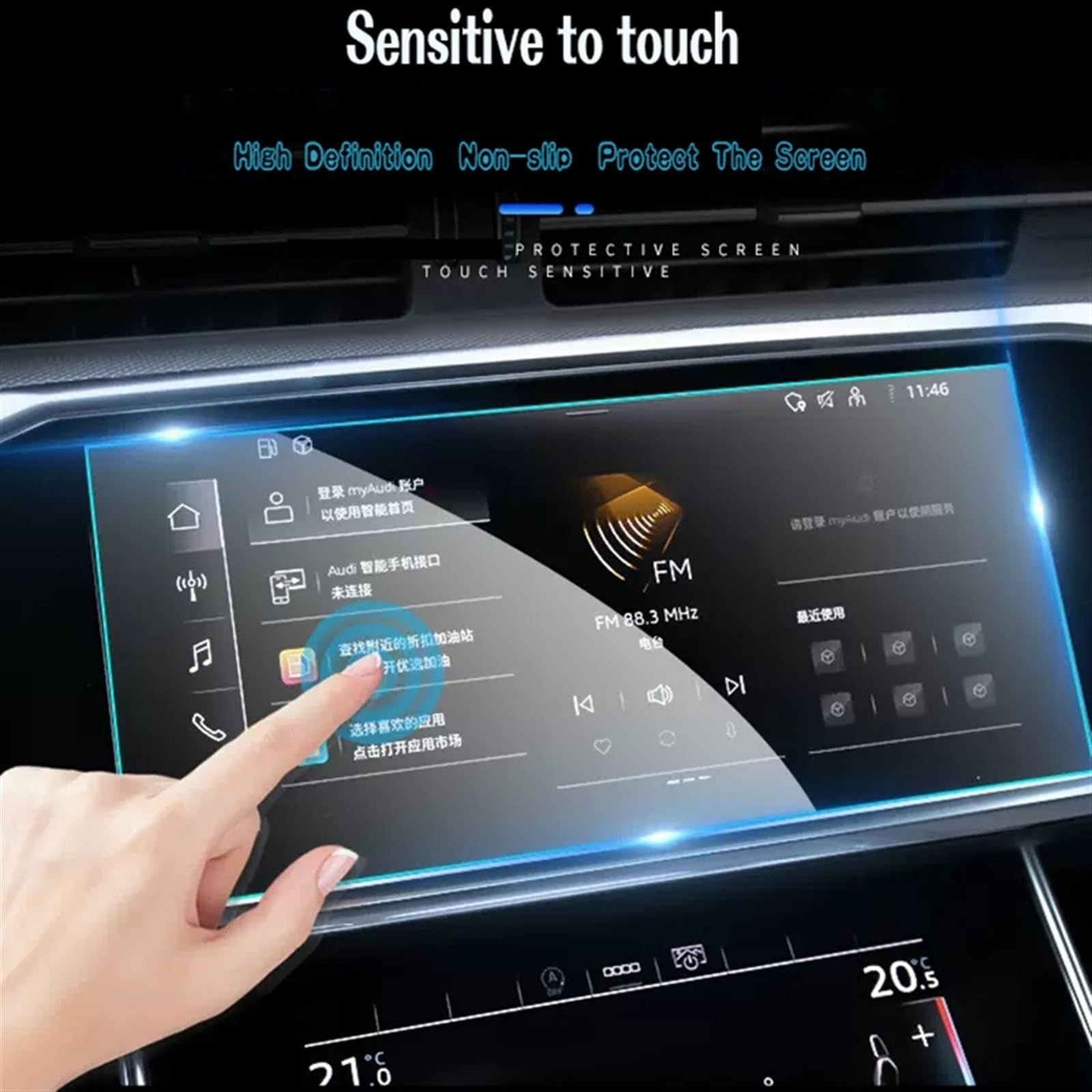 Film Protecteur d'écran Central GPS pour BMW X3 X4 G01 G02 (2018-2020) - Verre trempé