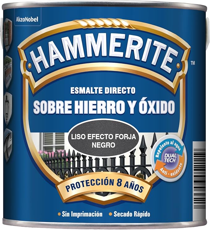 Esmalte Hammerite Forja Negro 750 ml