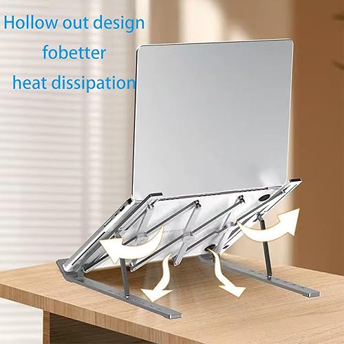 Miniatura 7 de Soporte ajustable para laptop | Elevador de aluminio para laptop para escritorio | Compatible con MacBook Air/Pro, Dell, HP, Lenovo y todas las